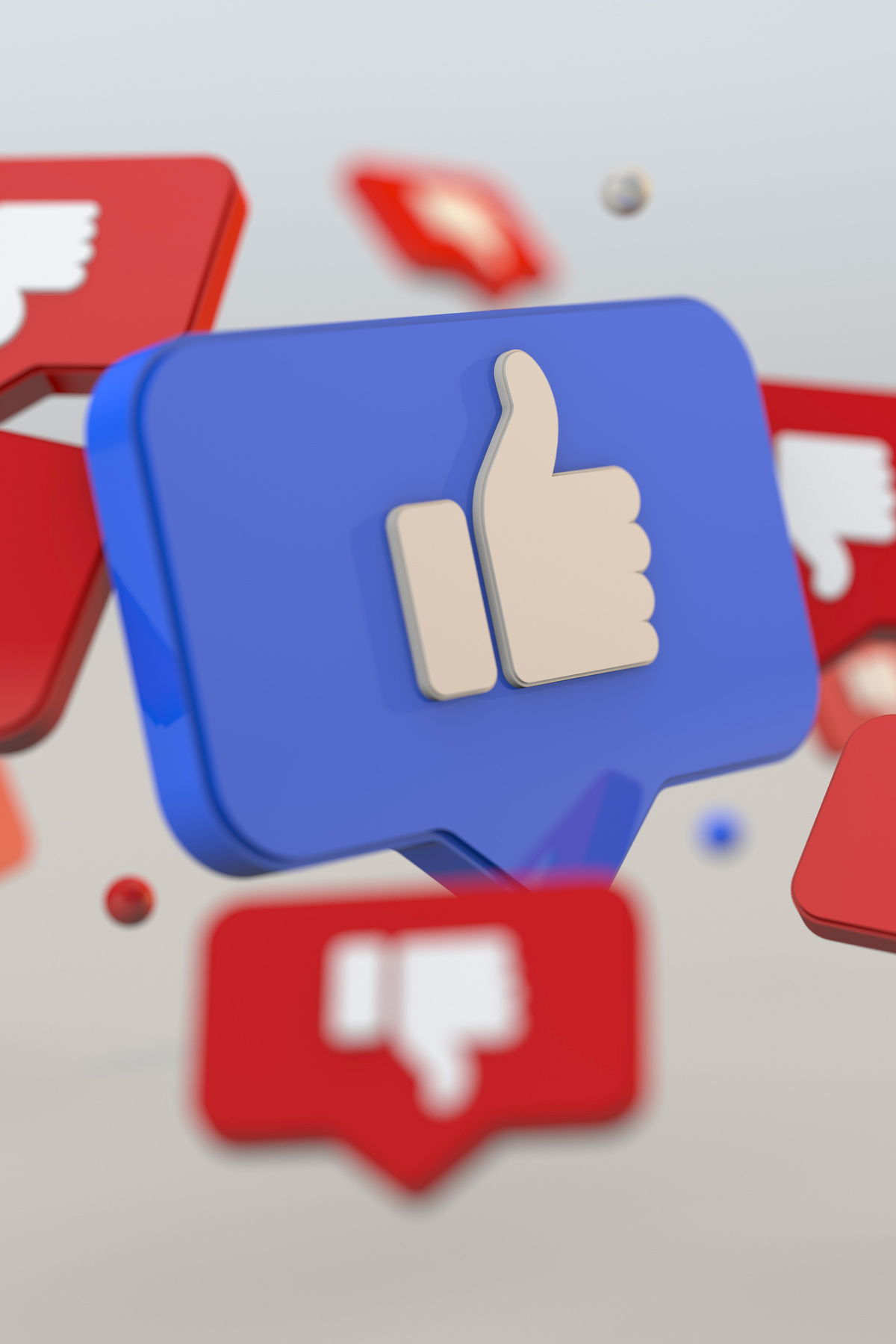 3d like icon a social network concept